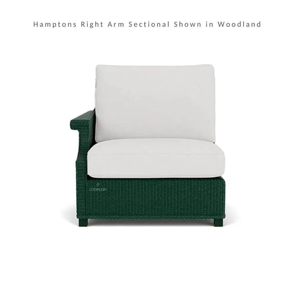 Hamptons Outdoor Wicker Sectional Sofa &amp; Lounge Chair - LOOMLAN - Lloyd Flanders - Outdoor Lounge Sets