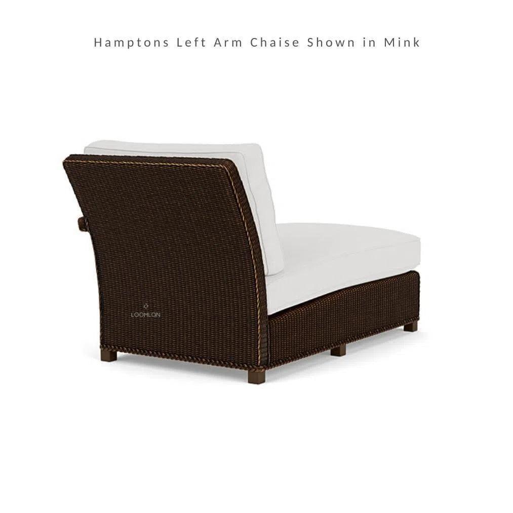 Hamptons Outdoor Wicker Small Chaise Sectional Ottoman - LOOMLAN - Lloyd Flanders - Outdoor Lounge Sets