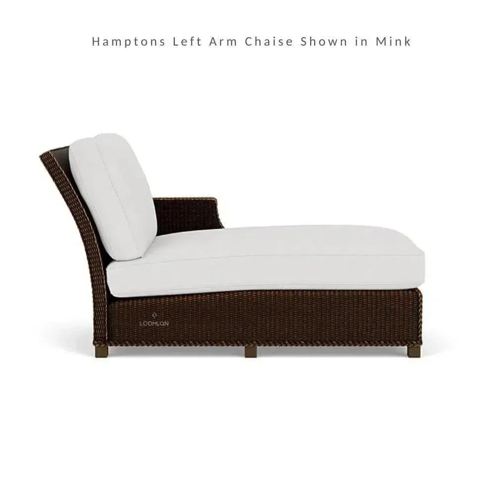 Hamptons Outdoor Wicker Small Chaise Sectional Ottoman - LOOMLAN - Lloyd Flanders - Outdoor Lounge Sets