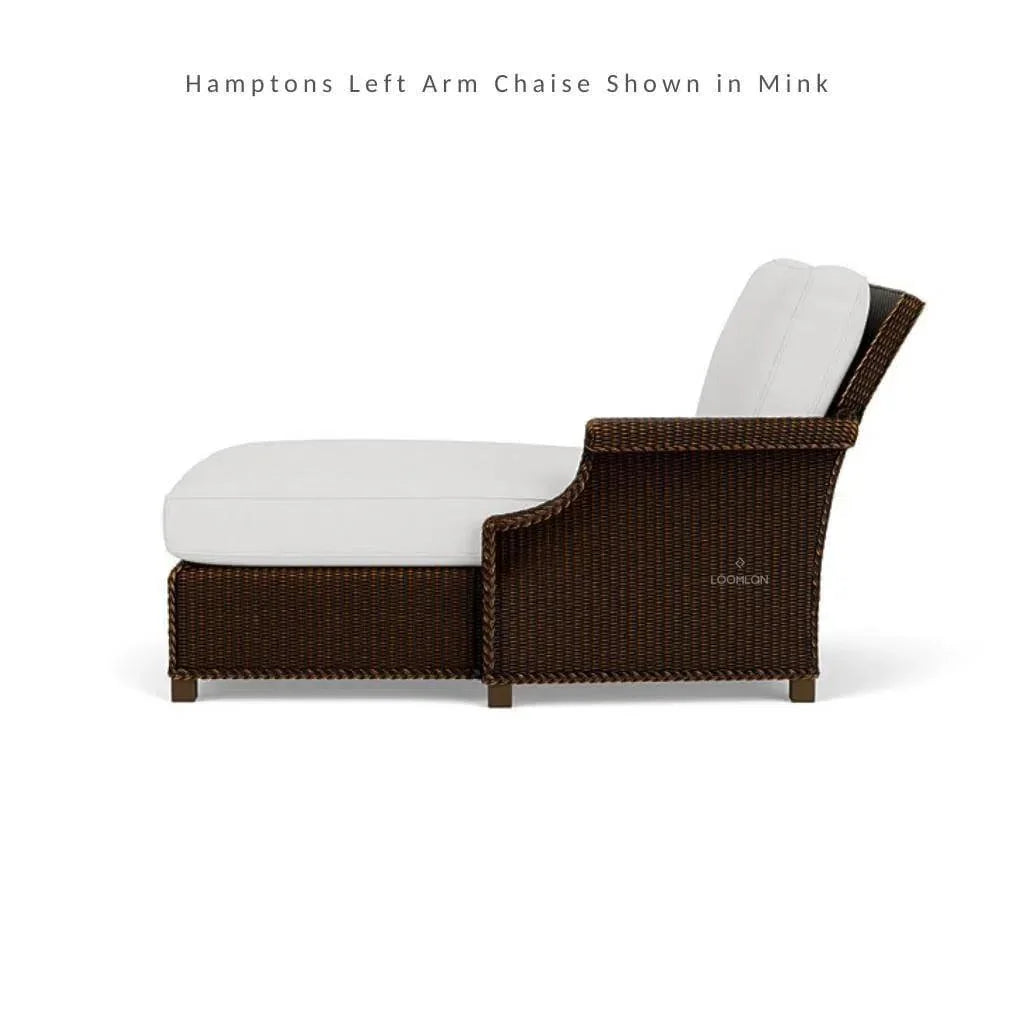 Hamptons Outdoor Wicker Small Chaise Sectional Ottoman - LOOMLAN - Lloyd Flanders - Outdoor Lounge Sets