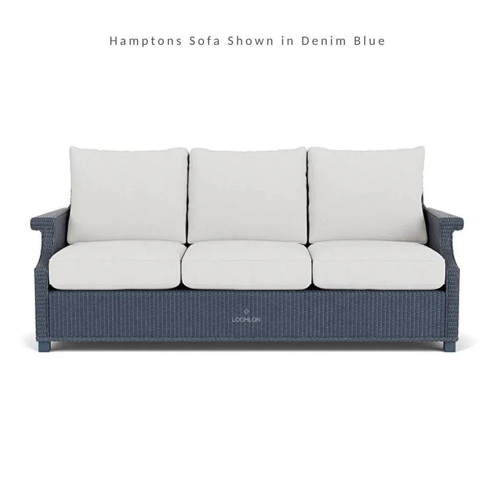 Hamptons Outdoor Wicker Sofa &amp; Lounge Chair Set Tables - LOOMLAN - Lloyd Flanders - Outdoor Lounge Sets