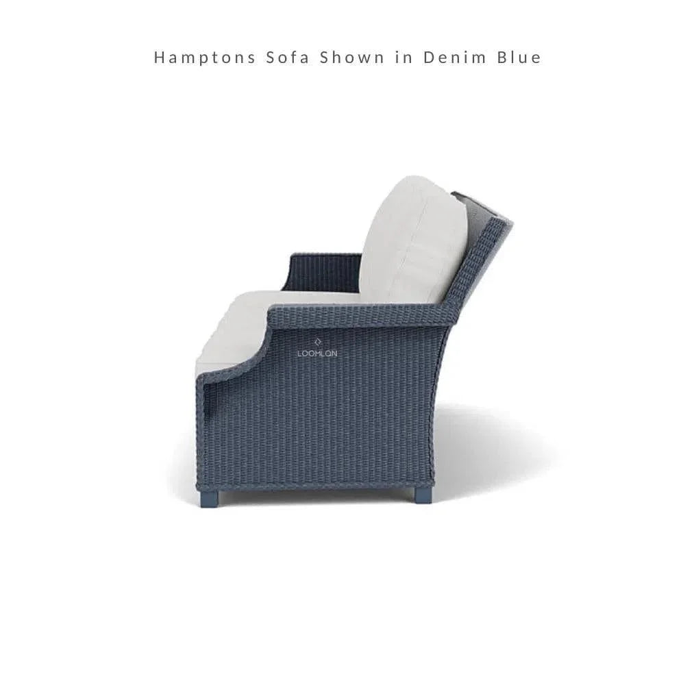 Hamptons Outdoor Wicker Sofa &amp; Lounge Chair Set Tables - LOOMLAN - Lloyd Flanders - Outdoor Lounge Sets