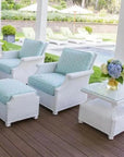 Hamptons Outdoor Wicker Sofa & Lounge Chair Set Tables - LOOMLAN - Lloyd Flanders - Outdoor Lounge Sets