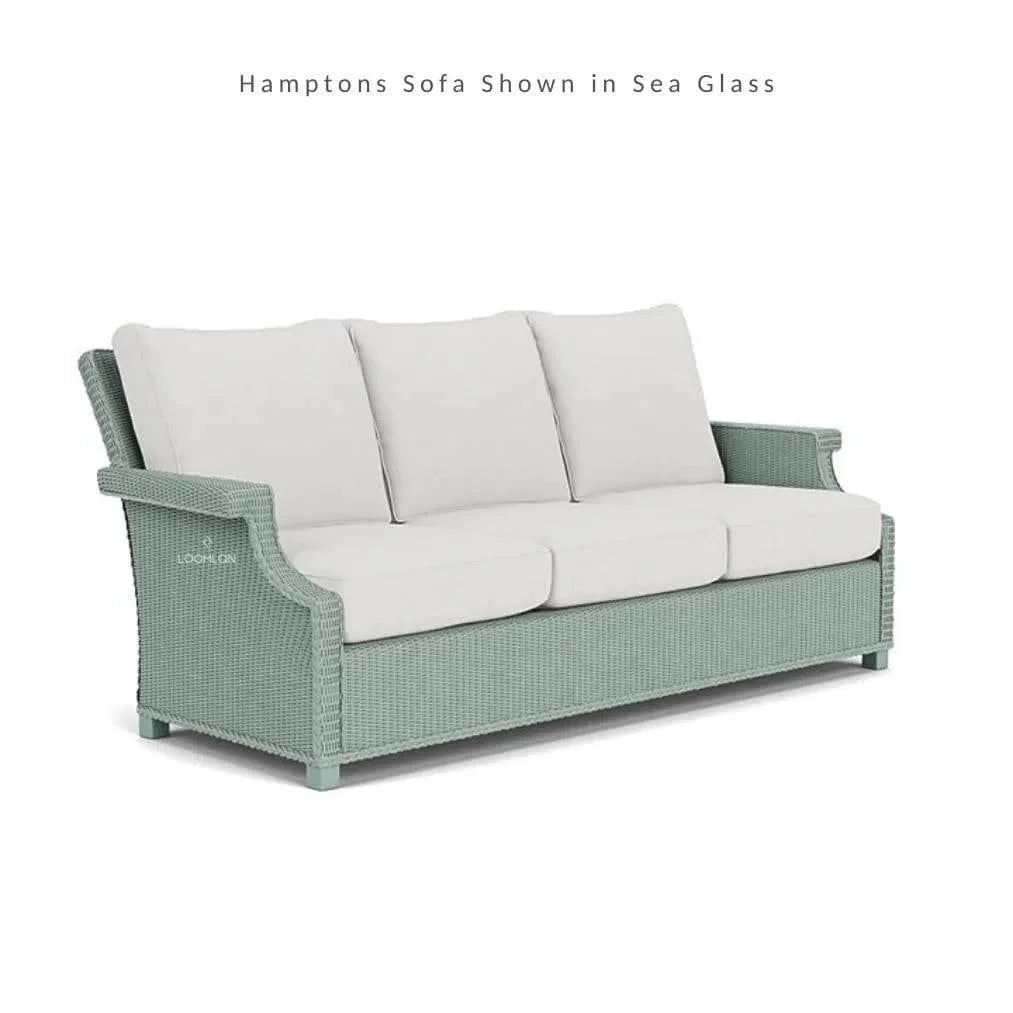 Hamptons Outdoor Wicker Sofa &amp; Lounge Chair Set Tables - LOOMLAN - Lloyd Flanders - Outdoor Lounge Sets