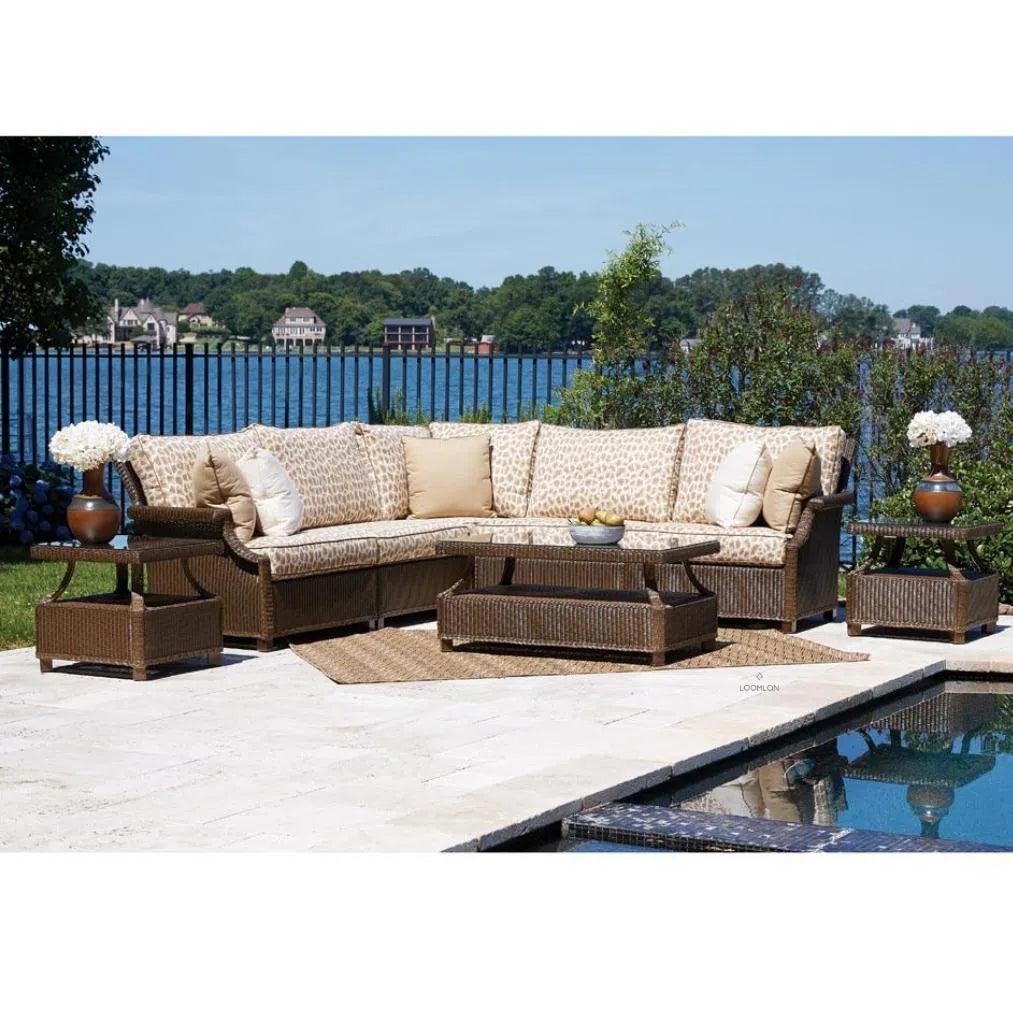 Hamptons Single Corner Sectional Wicker Outdoor - LOOMLAN - Lloyd Flanders - Outdoor Modulars