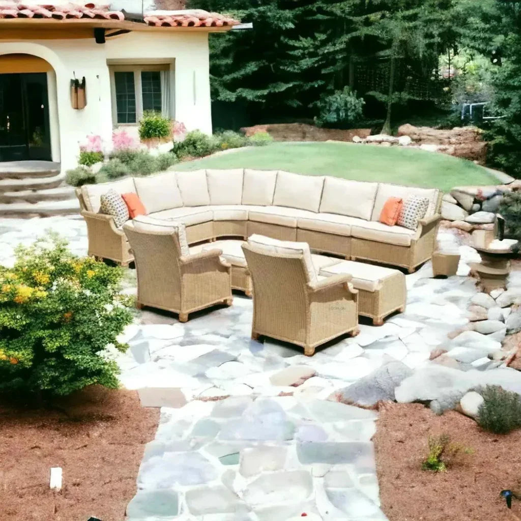 Hamptons Single Corner Sectional Wicker Outdoor - LOOMLAN - Lloyd Flanders - Outdoor Modulars