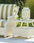 Hamptons Square End Accent Table Glass Lloyd Flanders - LOOMLAN - Lloyd Flanders - Outdoor Side Tables