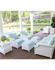 Hamptons Square End Accent Table Glass Lloyd Flanders - LOOMLAN - Lloyd Flanders - Outdoor Side Tables