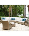 Hamptons Square End Accent Table Glass Lloyd Flanders - LOOMLAN - Lloyd Flanders - Outdoor Side Tables