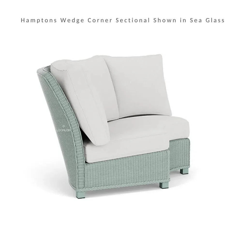 Hamptons Wedge Corner Sectional Wicker Outdoor - LOOMLAN - Lloyd Flanders - Outdoor Modulars