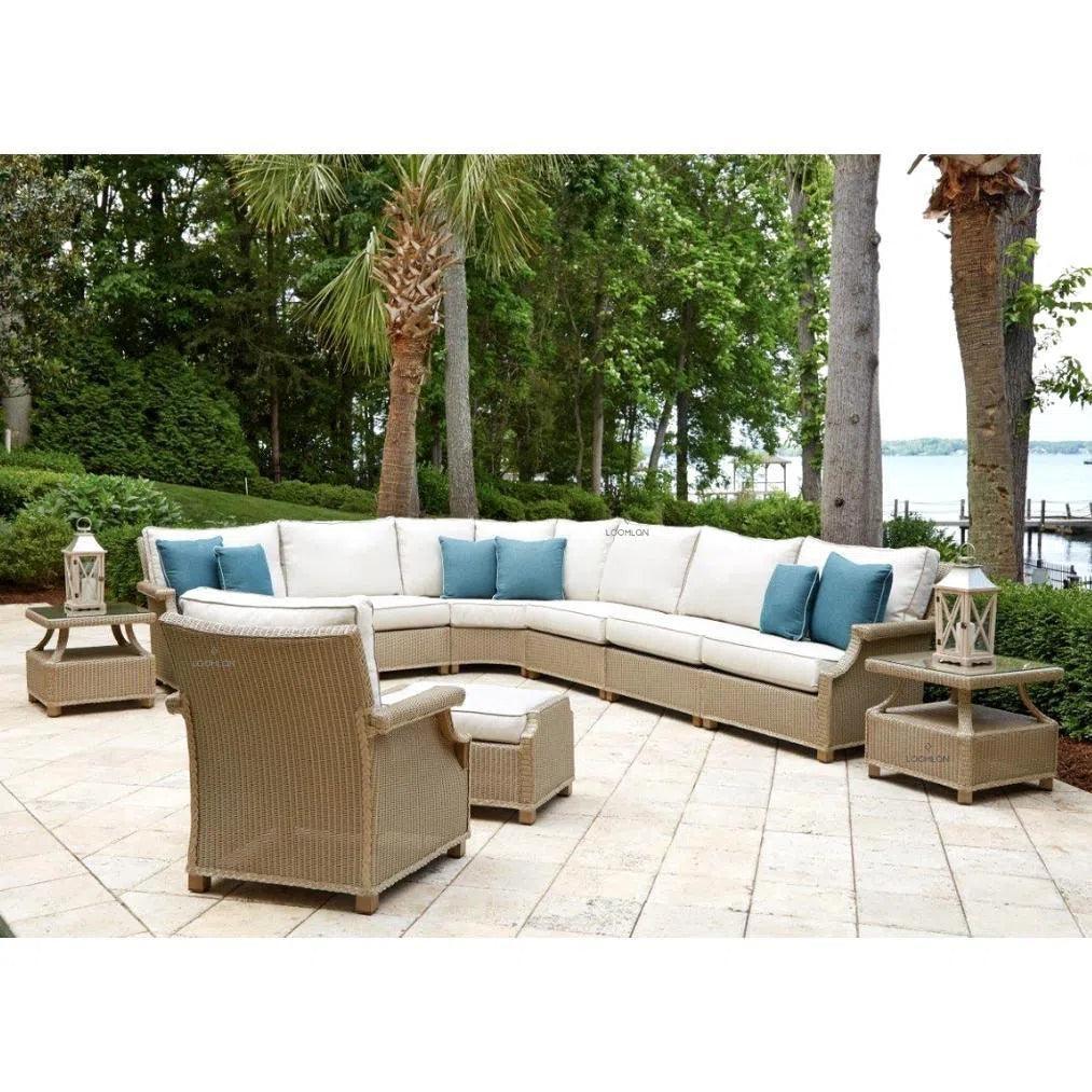 Hamptons Wedge Corner Sectional Wicker Outdoor - LOOMLAN - Lloyd Flanders - Outdoor Modulars