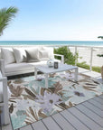 LOOMLAN Rugs Handetta Brown Washable Indoor-Outdoor Rug