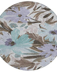 LOOMLAN Rugs Handetta Brown Washable Indoor-Outdoor Rug