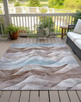 LOOMLAN Rugs Harmona Brown Washable Indoor-Outdoor Rug
