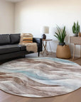 LOOMLAN Rugs Harmona Brown Washable Indoor-Outdoor Rug