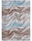 LOOMLAN Rugs Harmona Brown Washable Indoor-Outdoor Rug