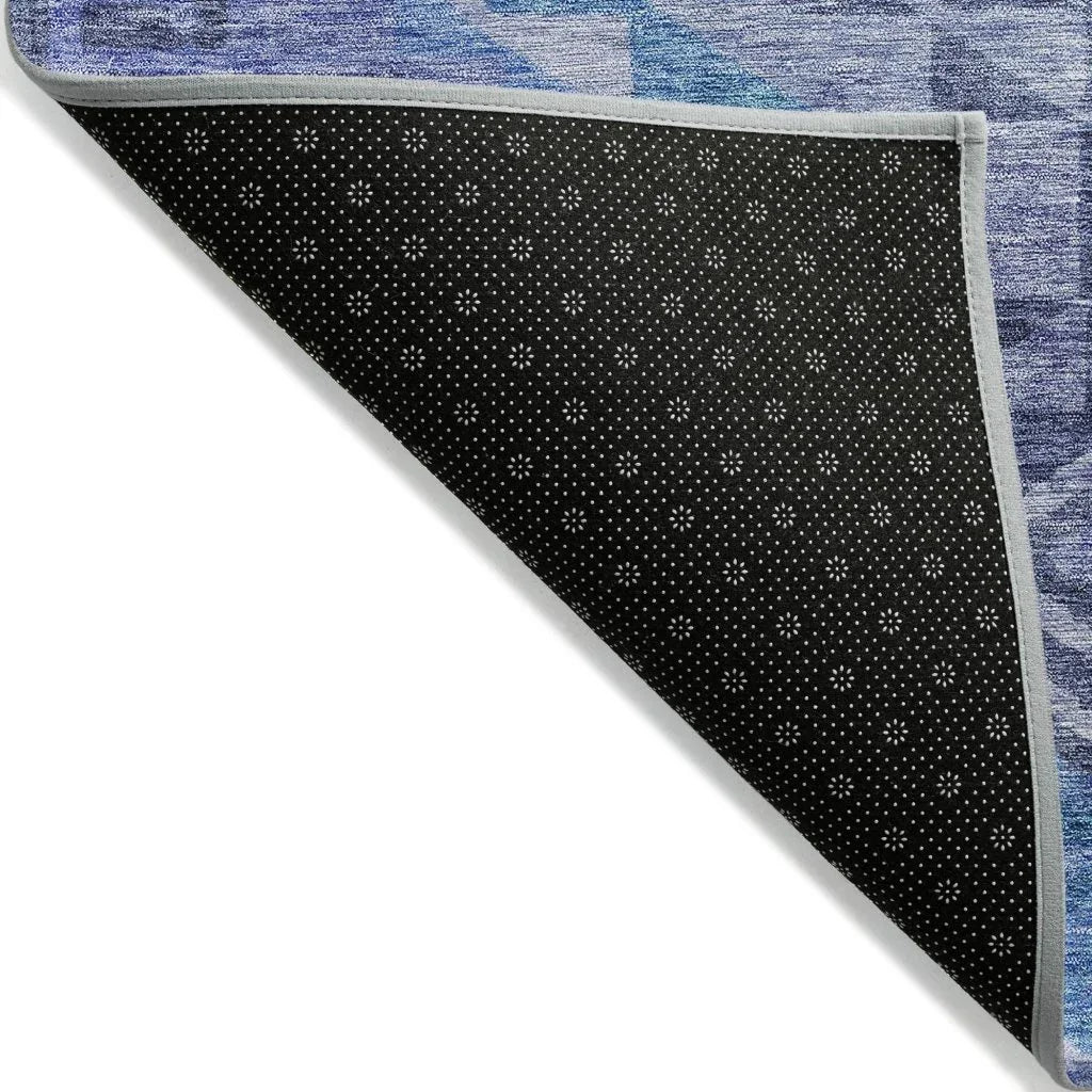 LOOMLAN Rugs Harmony Blue Washable Indoor-Outdoor Rug