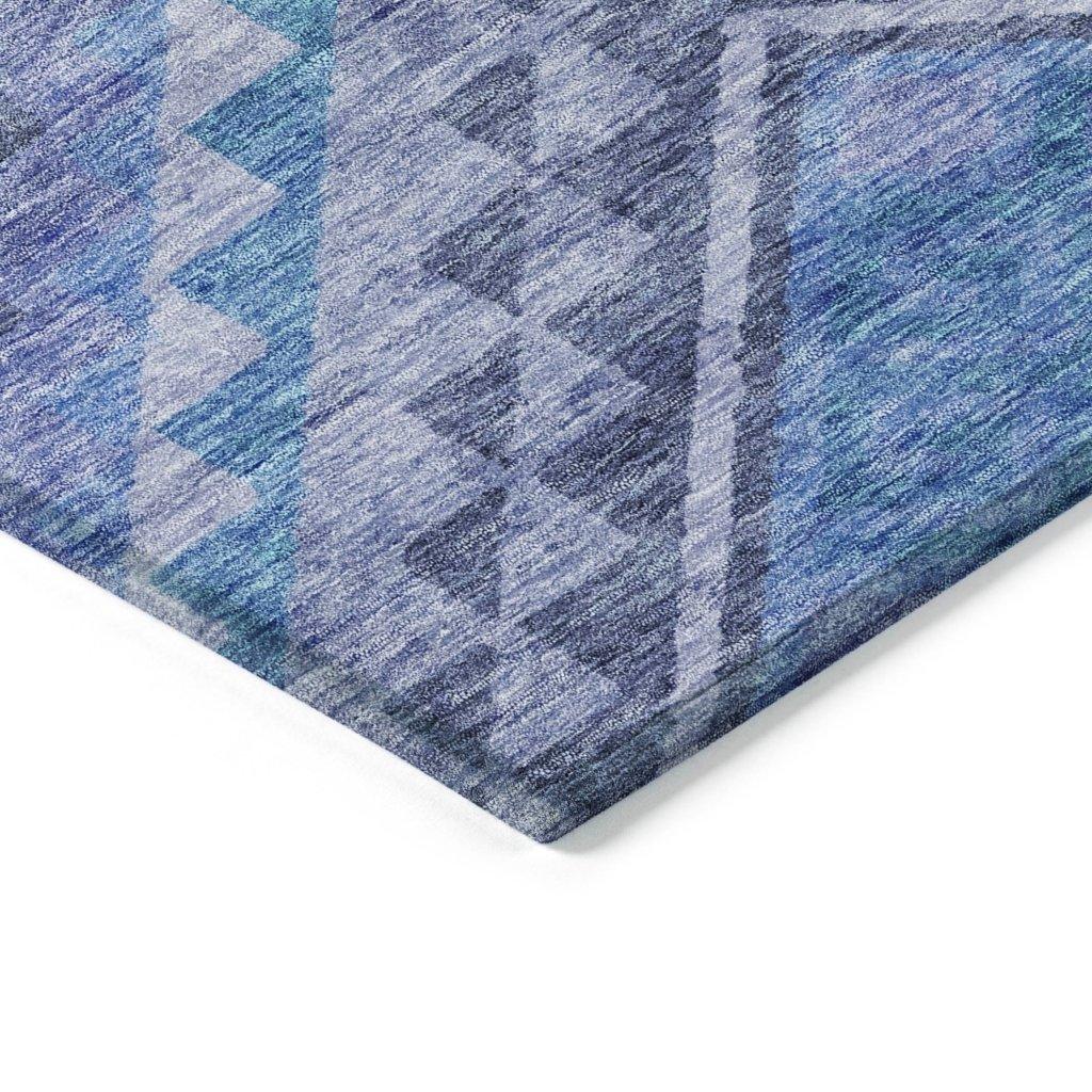 LOOMLAN Rugs Harmony Blue Washable Indoor-Outdoor Rug