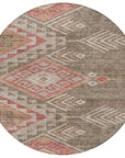 LOOMLAN Rugs Harmony Brown Washable Indoor-Outdoor Rug