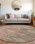 LOOMLAN Rugs Harmony Brown Washable Indoor-Outdoor Rug