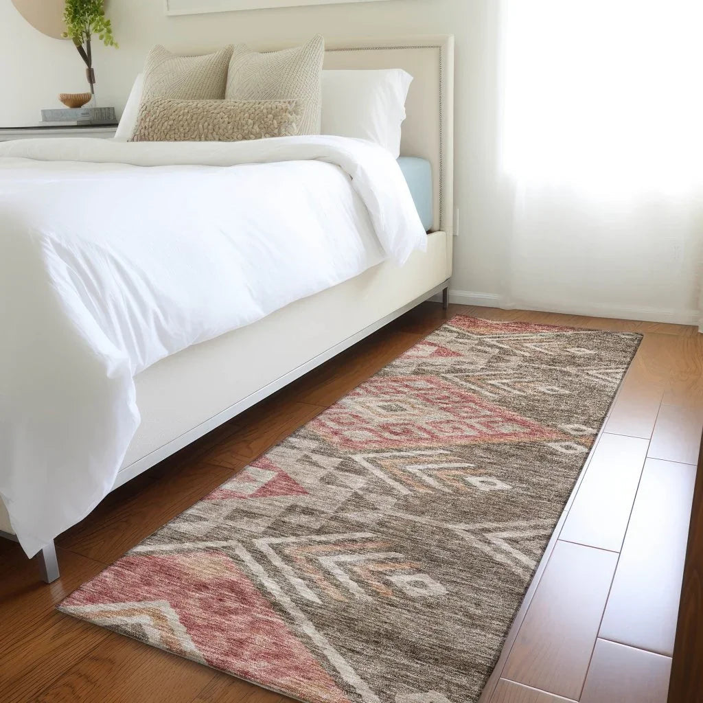 LOOMLAN Rugs Harmony Brown Washable Indoor-Outdoor Rug