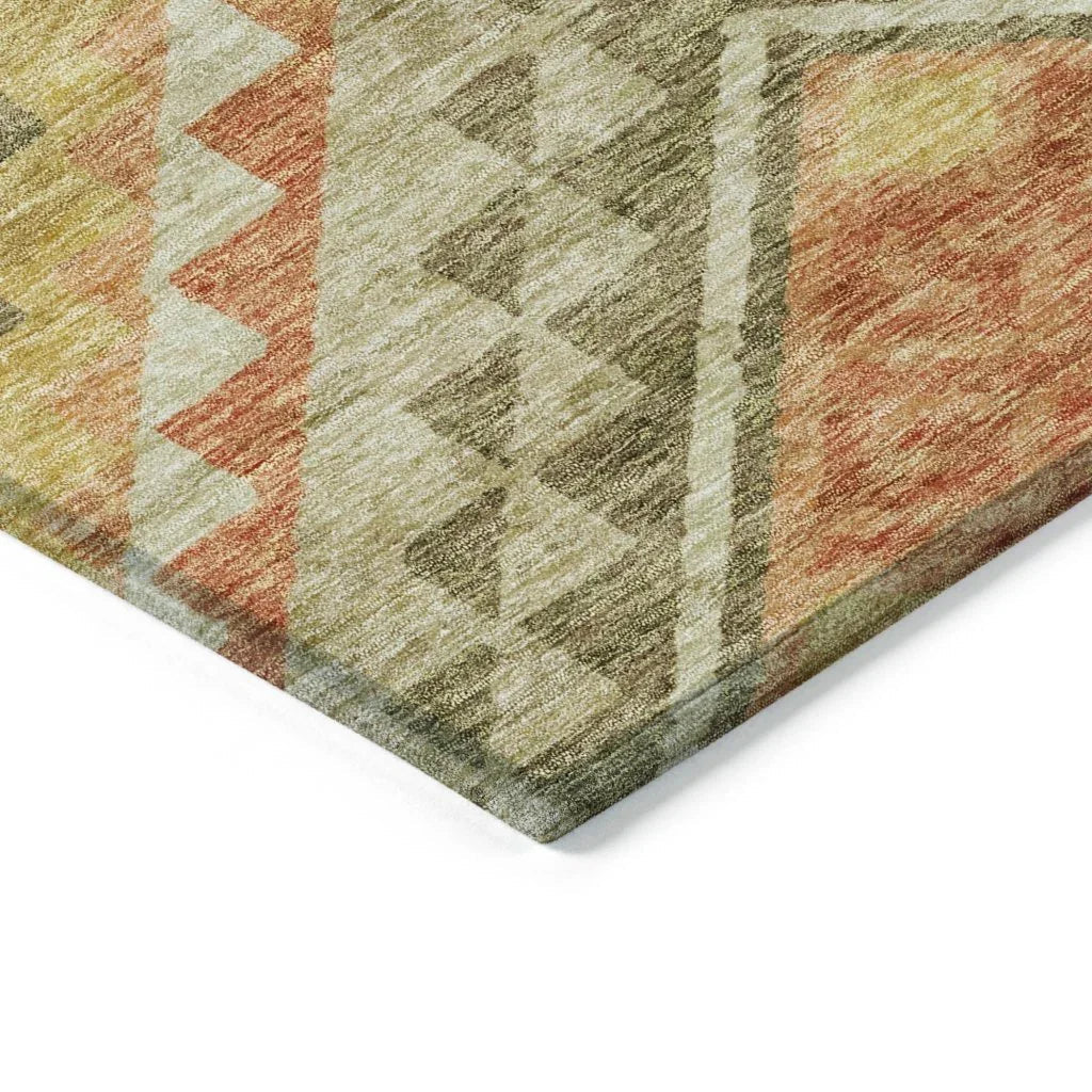 LOOMLAN Rugs Harmony Green Washable Indoor-Outdoor Rug