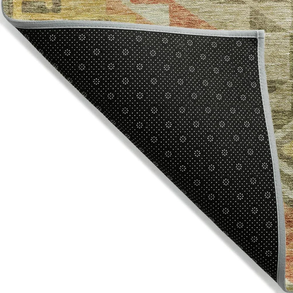 LOOMLAN Rugs Harmony Green Washable Indoor-Outdoor Rug