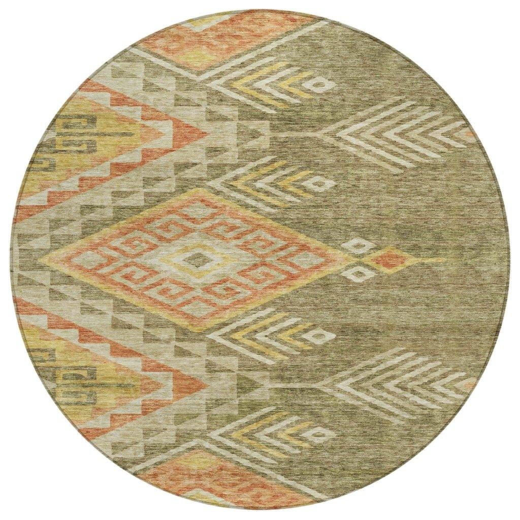 LOOMLAN Rugs Harmony Green Washable Indoor-Outdoor Rug