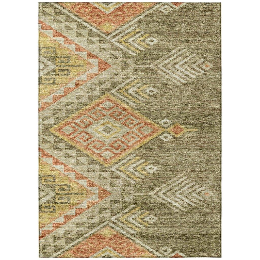 LOOMLAN Rugs Harmony Green Washable Indoor-Outdoor Rug