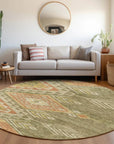 LOOMLAN Rugs Harmony Green Washable Indoor-Outdoor Rug