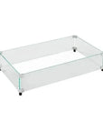 HDPE Poly Wood Rectangular Fire Table USA Made - LOOMLAN - Breezesta - Outdoor Fire Tables