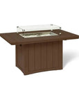 HDPE Poly Wood Rectangular Fire Table USA Made - LOOMLAN - Breezesta - Outdoor Fire Tables