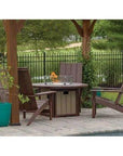 HDPE Round Fire Pit Table USA Made Elementz Blaze - LOOMLAN - Breezesta - Outdoor Fire Tables