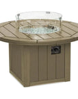 HDPE Round Fire Pit Table USA Made Elementz Blaze - LOOMLAN - Breezesta - Outdoor Fire Tables