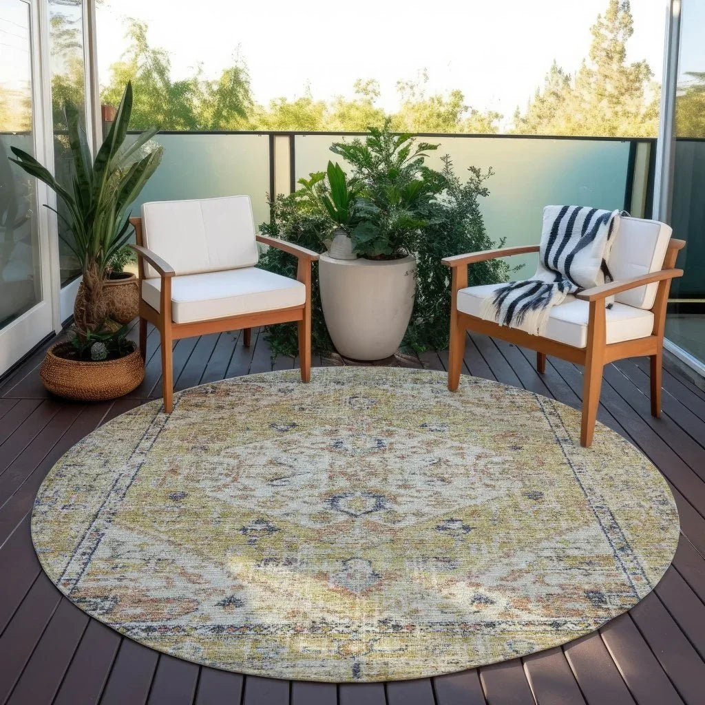 LOOMLAN Rugs Helsinki Gold Washable Indoor-Outdoor Rug