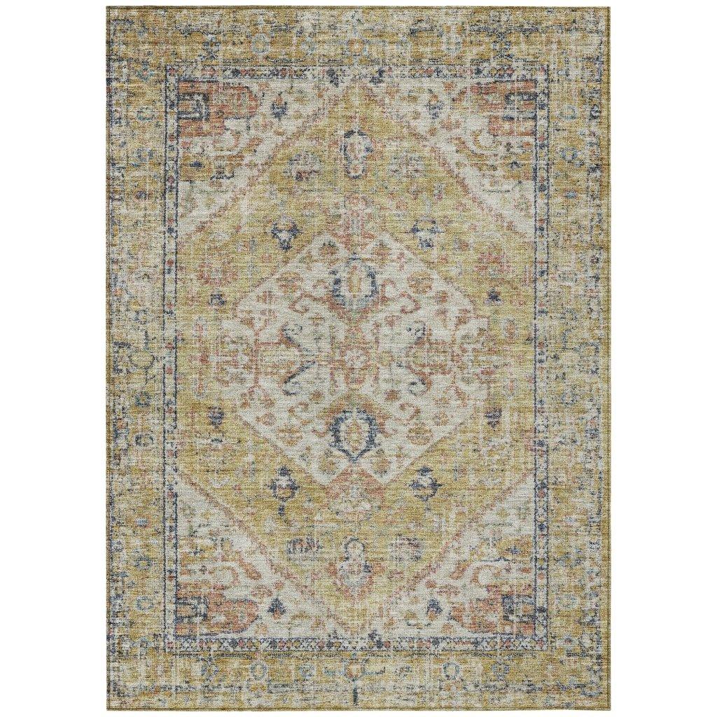 LOOMLAN Rugs Helsinki Gold Washable Indoor-Outdoor Rug