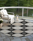 LOOMLAN Rugs Henriette Black Washable Indoor-Outdoor Rug