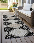 LOOMLAN Rugs Henriette Black Washable Indoor-Outdoor Rug