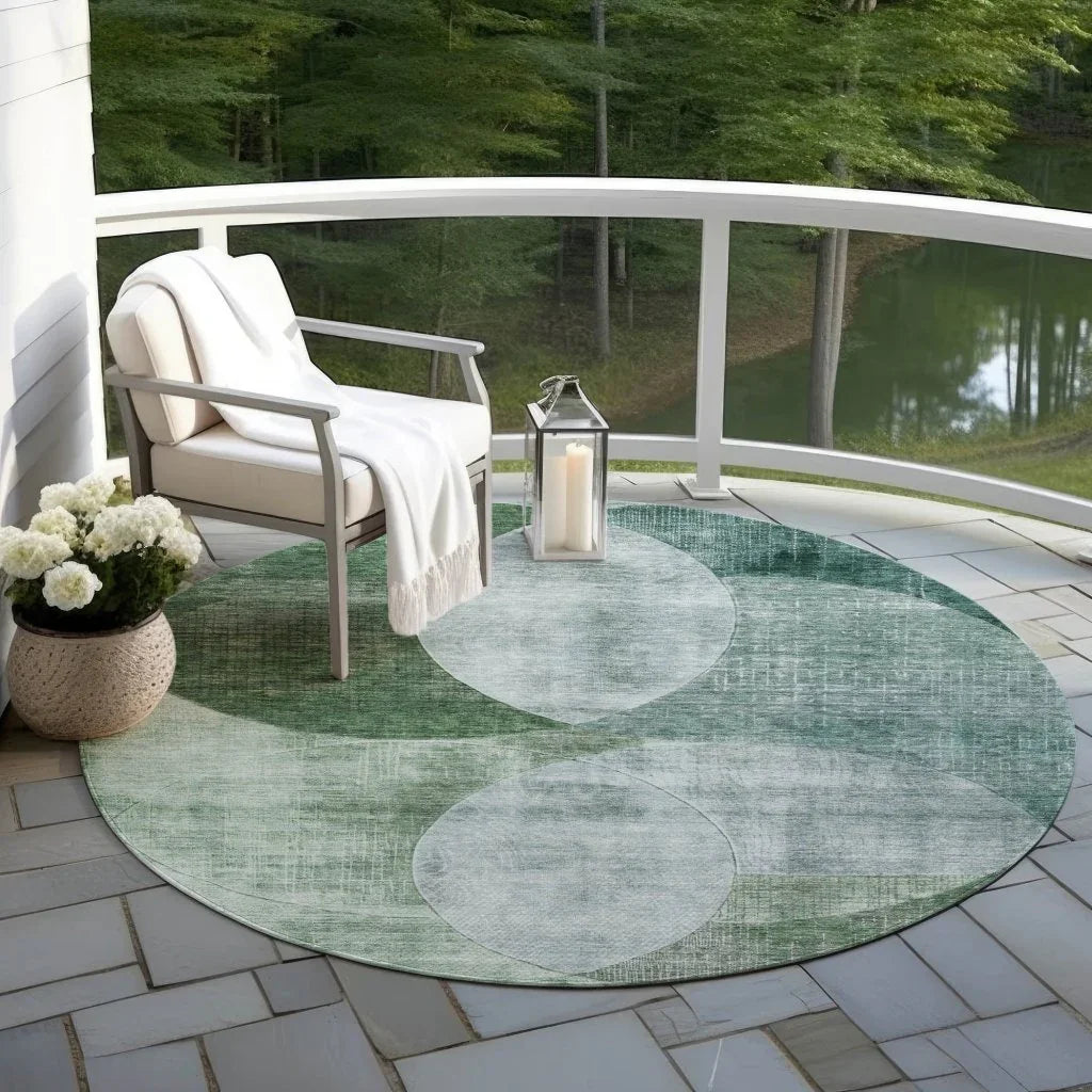 LOOMLAN Rugs Henry Blue Washable Indoor-Outdoor Rug