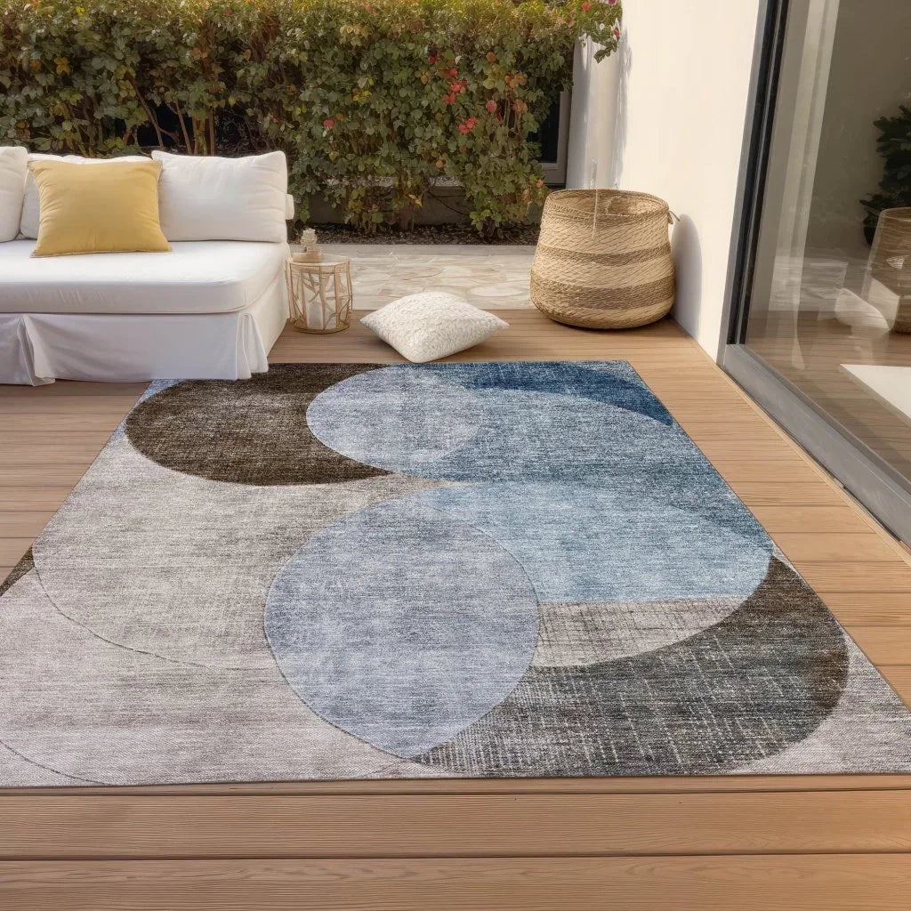 LOOMLAN Rugs Henry Denim Washable Indoor-Outdoor Rug