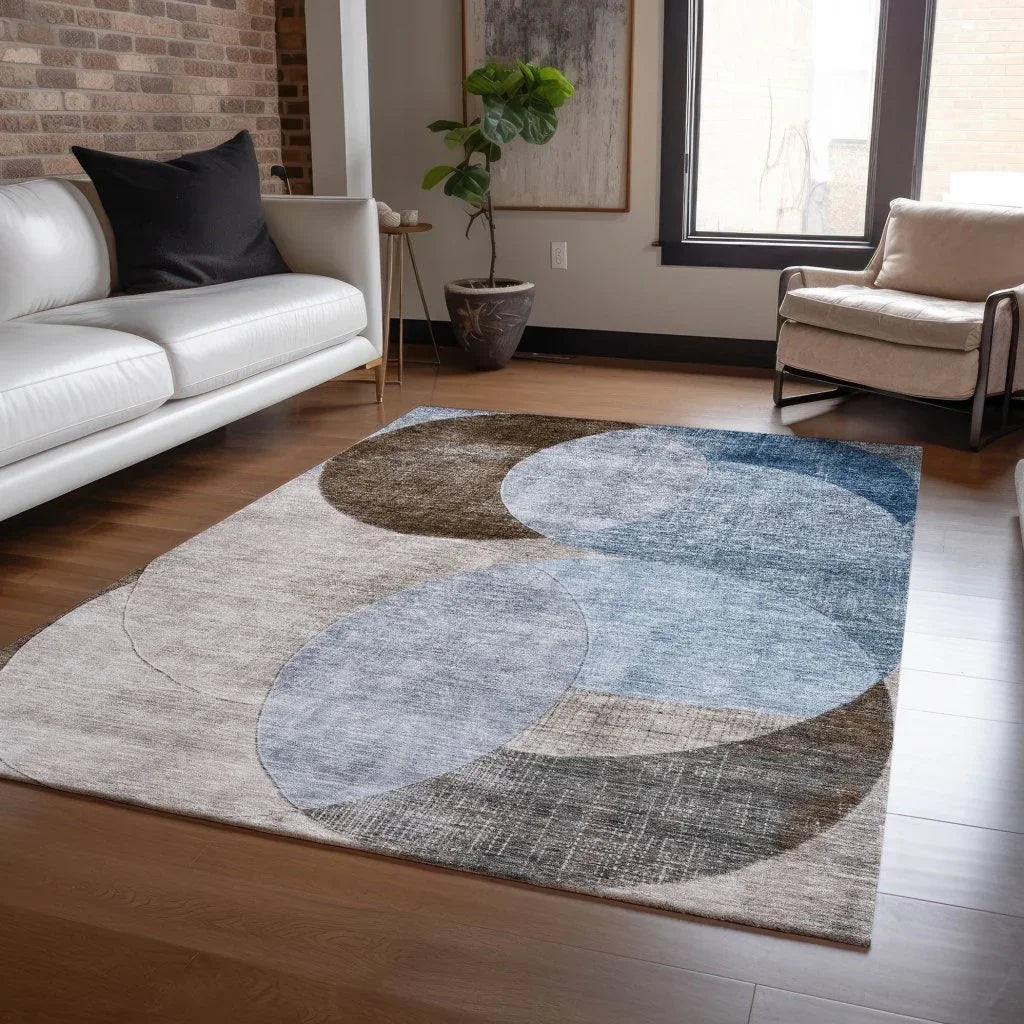 LOOMLAN Rugs Henry Denim Washable Indoor-Outdoor Rug