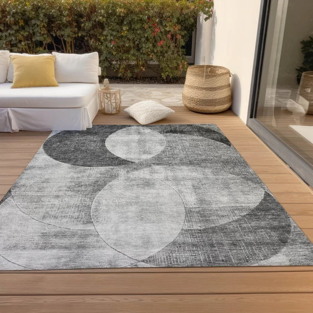 LOOMLAN Rugs Henry Gray Washable Indoor-Outdoor Rug