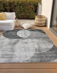 LOOMLAN Rugs Henry Gray Washable Indoor-Outdoor Rug
