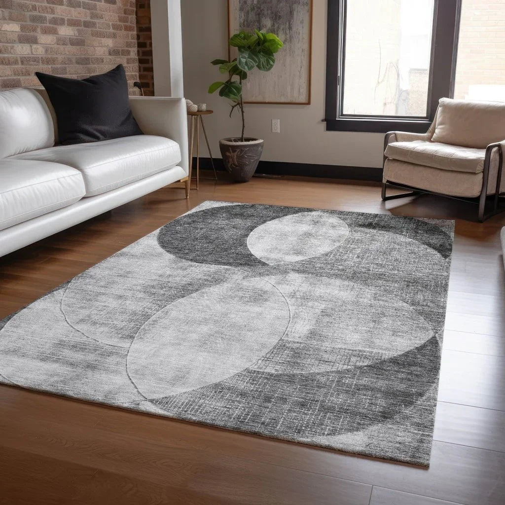 LOOMLAN Rugs Henry Gray Washable Indoor-Outdoor Rug