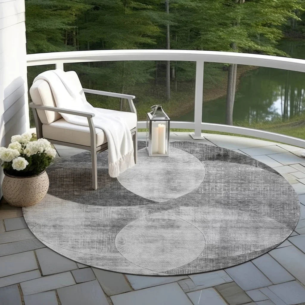 LOOMLAN Rugs Henry Gray Washable Indoor-Outdoor Rug