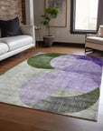 LOOMLAN Rugs Henry Lavender Washable Indoor-Outdoor Rug