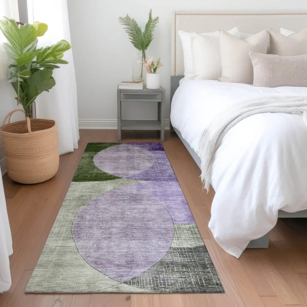 LOOMLAN Rugs Henry Lavender Washable Indoor-Outdoor Rug
