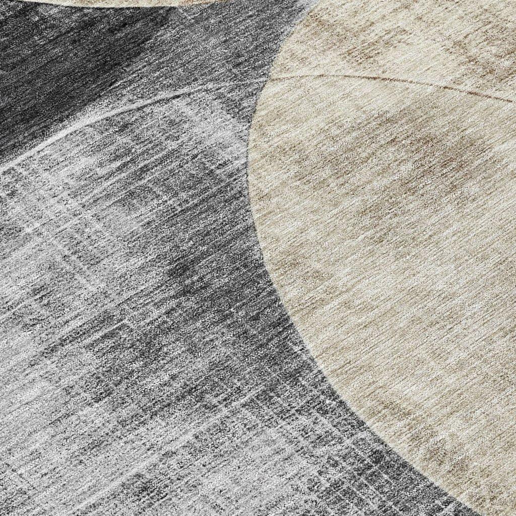 LOOMLAN Rugs Henry Pewter Washable Indoor-Outdoor Rug