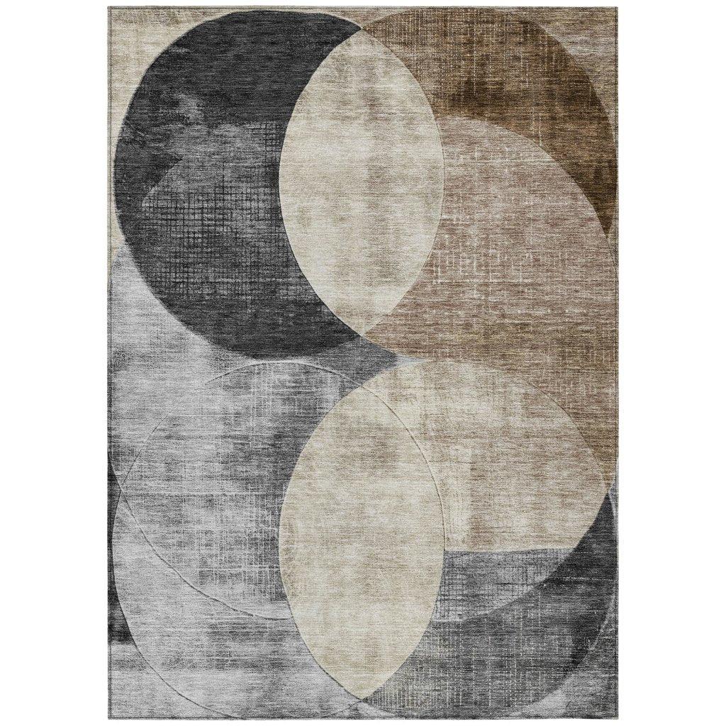 LOOMLAN Rugs Henry Pewter Washable Indoor-Outdoor Rug
