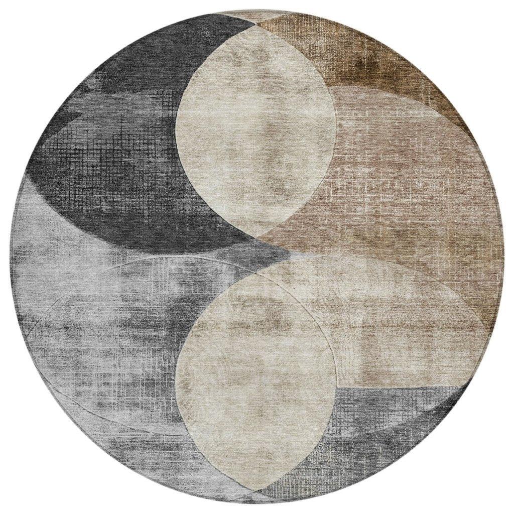 LOOMLAN Rugs Henry Pewter Washable Indoor-Outdoor Rug
